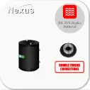 Réservoir tampon en acier inoxydable BT-50 WM-B-C2 Noir, 2 connexions filetées doubles en haut Réservoir tampon