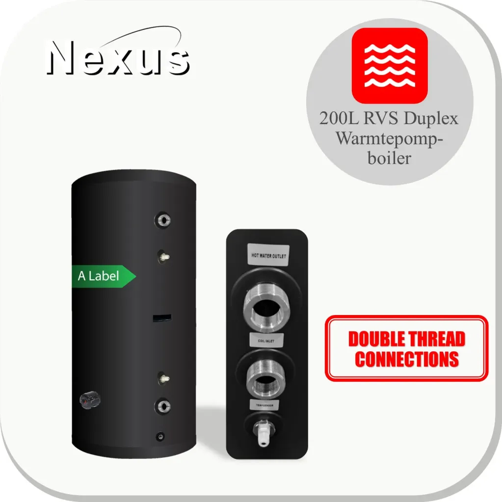 [229 200 1003] Chauffe-eau en acier inoxydable Hygiène 200XL-LE1/ S-C4 Noir Connexions à double filetage